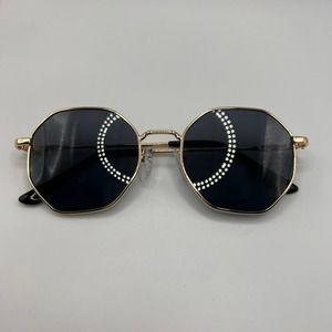 gold metal frame sunglasses